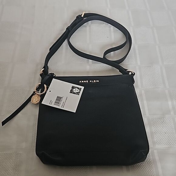 HOST PICK🥳Anne Klein Leather Crossbody Shoulder Bag Black - Picture 16 of 16